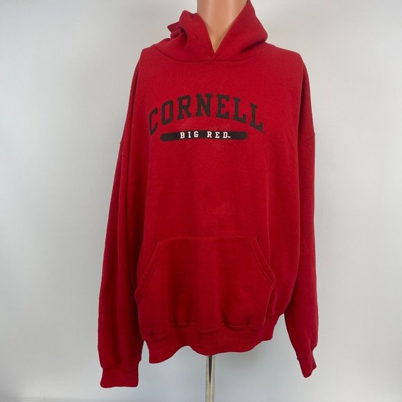 Russell Athletic Cornell Big Red Hoodie Sweatshirt Vtg 90s Ivy League College XL - Picture 2 of 4